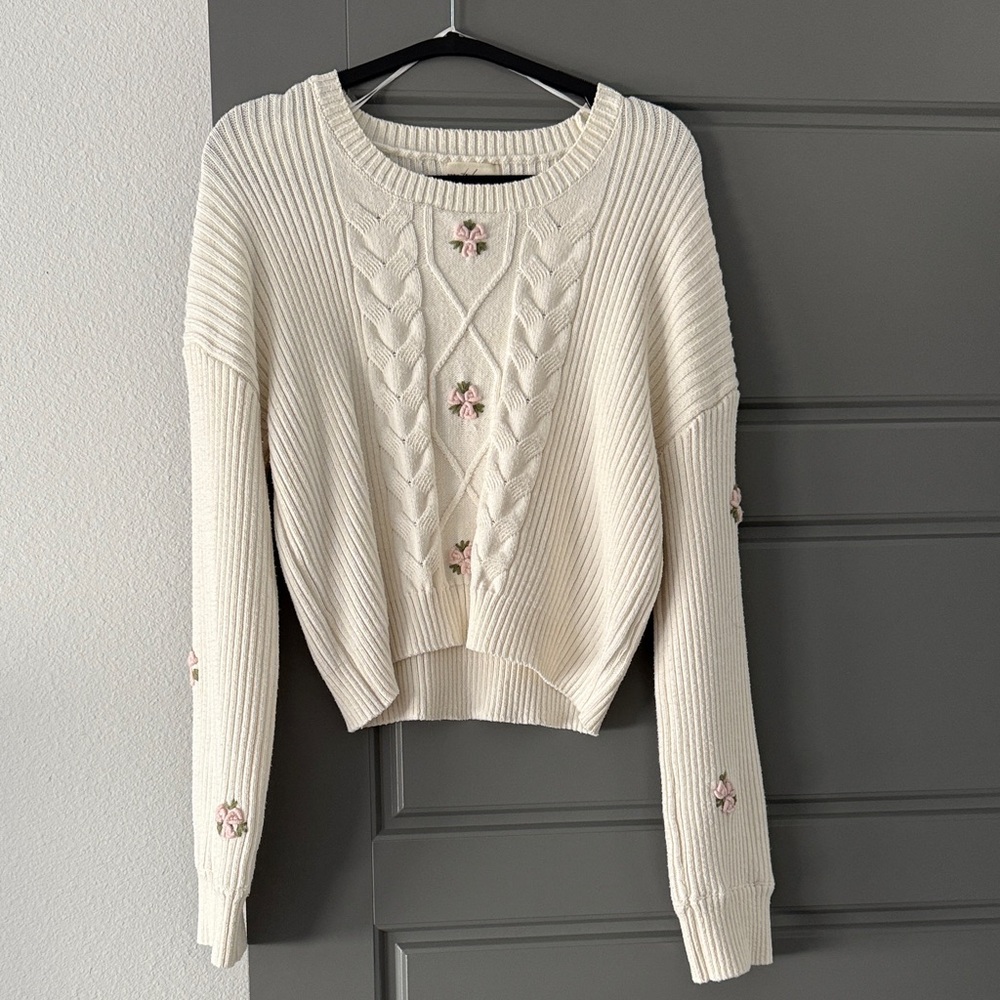 Floral Knit Sweater